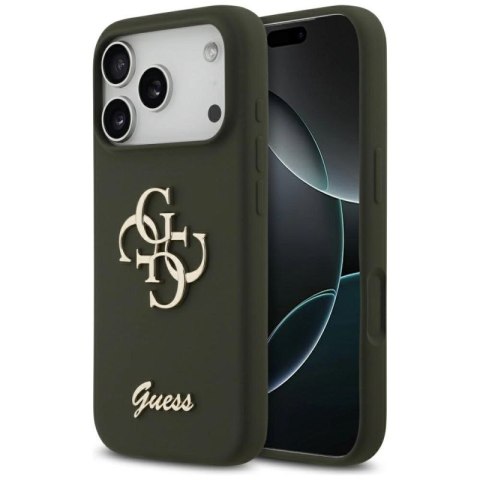 Etui Guess Silicone Big 4G Script na iPhone 17 Pro Max - zielone Guess