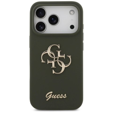 Etui Guess Silicone Big 4G Script na iPhone 17 Pro Max - zielone Guess