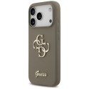 Etui Guess Silicone Big 4G Script na iPhone 17 Pro - brązowe Guess