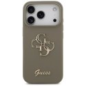 Etui Guess Silicone Big 4G Script na iPhone 17 Pro - brązowe Guess