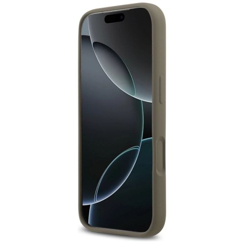 Etui Guess Silicone Big 4G Script na iPhone 17 Pro - brązowe Guess