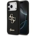 Etui Guess Silicone Big 4G Script na iPhone 17 Pro - czarne Guess