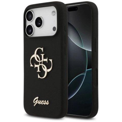 Etui Guess Silicone Big 4G Script na iPhone 17 Pro - czarne Guess