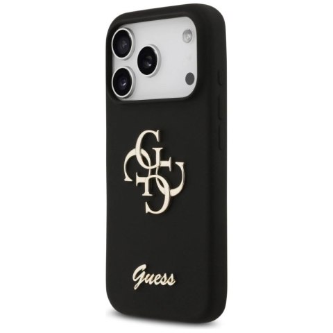 Etui Guess Silicone Big 4G Script na iPhone 17 Pro - czarne Guess