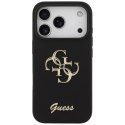 Etui Guess Silicone Big 4G Script na iPhone 17 Pro - czarne Guess