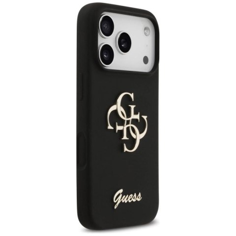 Etui Guess Silicone Big 4G Script na iPhone 17 Pro - czarne Guess