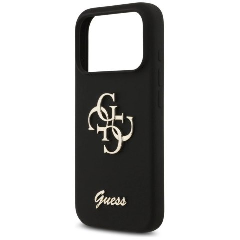 Etui Guess Silicone Big 4G Script na iPhone 17 Pro - czarne Guess