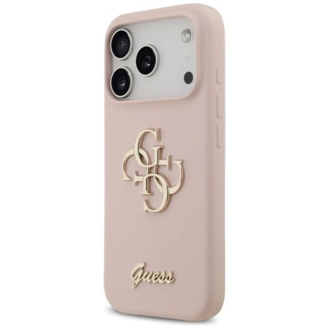 Etui Guess Silicone Big 4G Script na iPhone 17 Pro - różowe Hikvision
