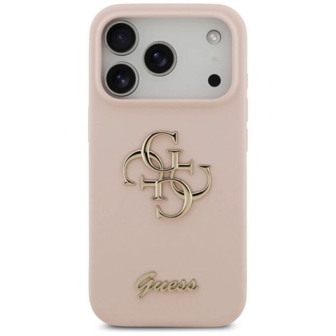 Etui Guess Silicone Big 4G Script na iPhone 17 Pro - różowe Hikvision