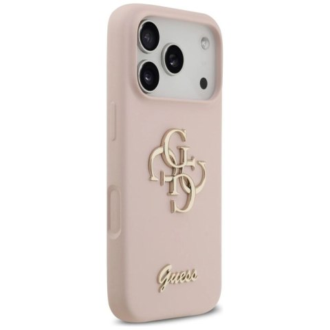 Etui Guess Silicone Big 4G Script na iPhone 17 Pro - różowe Hikvision