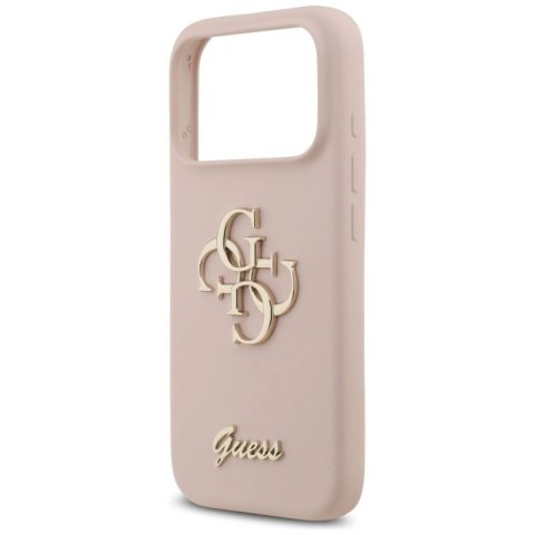 Etui Guess Silicone Big 4G Script na iPhone 17 Pro - różowe Hikvision