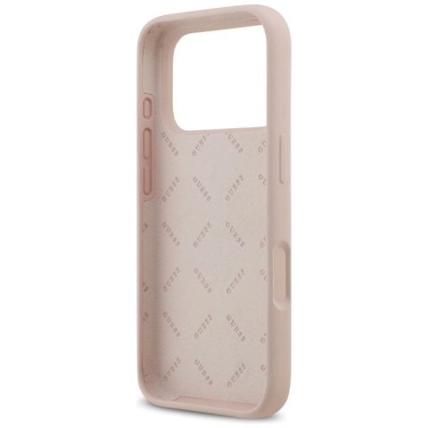 Etui Guess Silicone Big 4G Script na iPhone 17 Pro - różowe Hikvision
