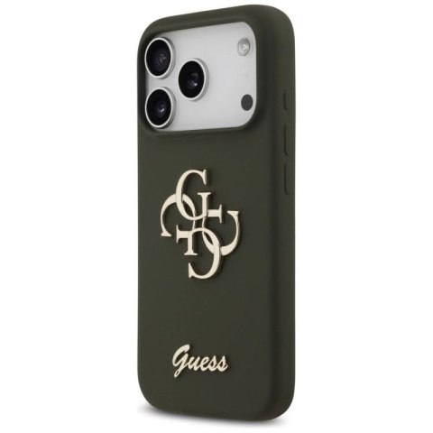 Etui Guess Silicone Big 4G Script na iPhone 17 Pro - zielone Guess
