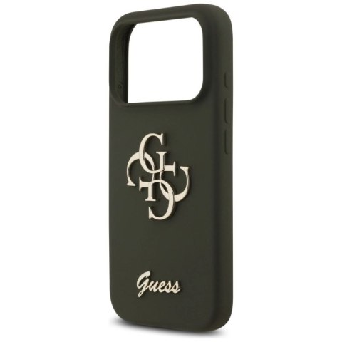 Etui Guess Silicone Big 4G Script na iPhone 17 Pro - zielone Guess
