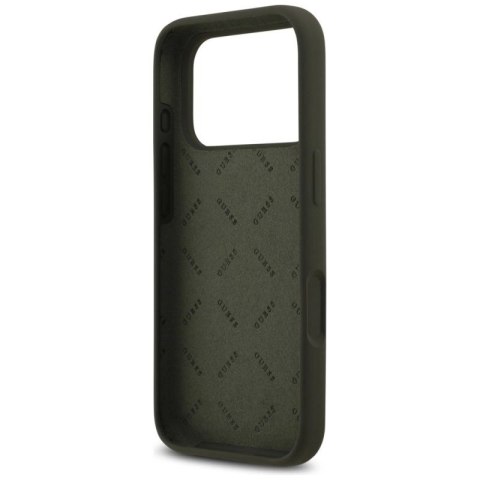 Etui Guess Silicone Big 4G Script na iPhone 17 Pro - zielone Guess