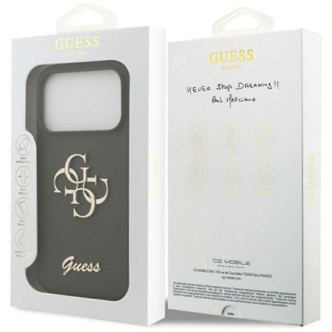 Etui Guess Silicone Big 4G Script na iPhone 17 Pro - zielone Guess