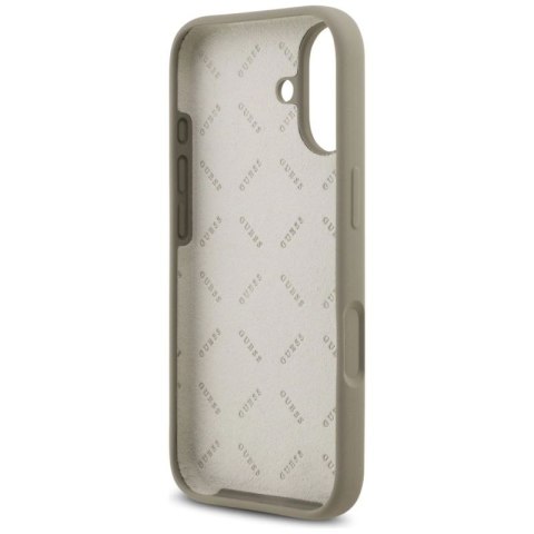 Etui Guess Silicone Big 4G Script na iPhone 17 - brązowe Guess