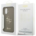 Etui Guess Silicone Big 4G Script na iPhone 17 - brązowe Guess