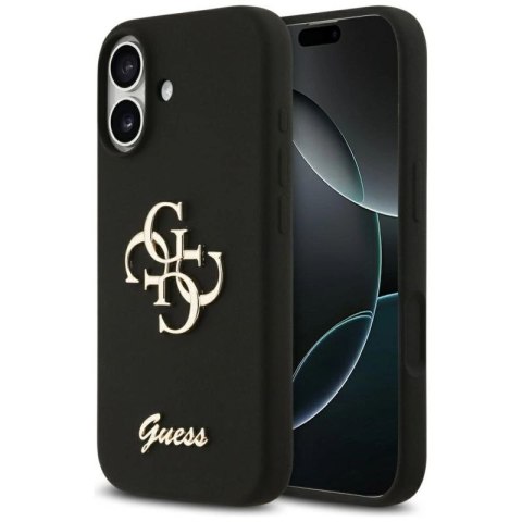 Etui Guess Silicone Big 4G Script na iPhone 17 - czarne Guess