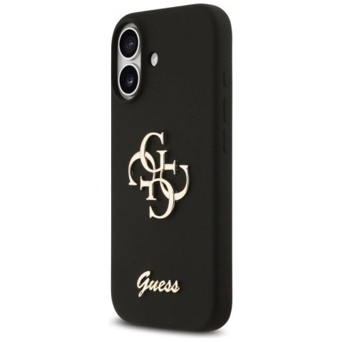 Etui Guess Silicone Big 4G Script na iPhone 17 - czarne Guess