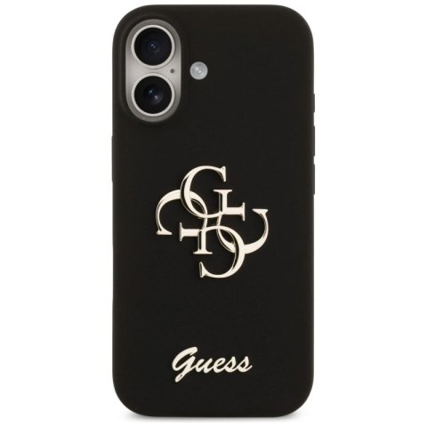 Etui Guess Silicone Big 4G Script na iPhone 17 - czarne Guess