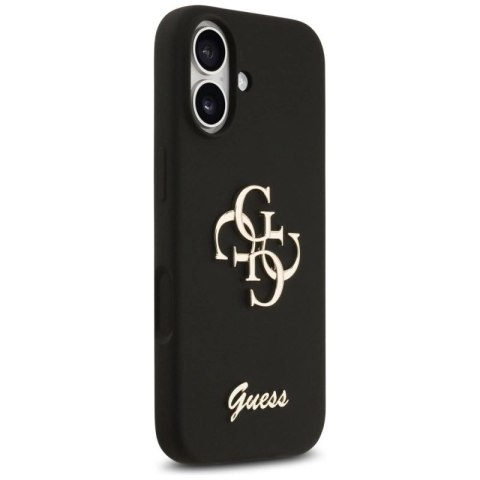 Etui Guess Silicone Big 4G Script na iPhone 17 - czarne Guess