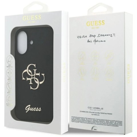 Etui Guess Silicone Big 4G Script na iPhone 17 - czarne Guess