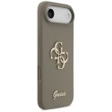 Etui Guess Silicone Big 4G Script na iPhone Air - brązowe Guess