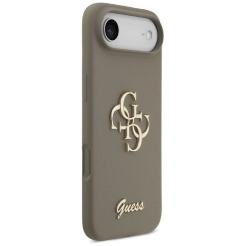 Etui Guess Silicone Big 4G Script na iPhone Air - brązowe Guess