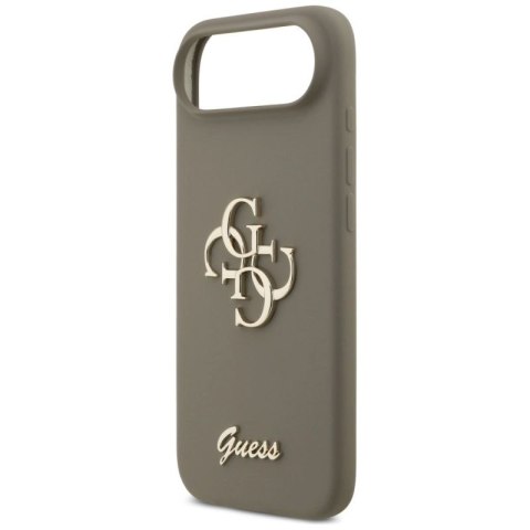 Etui Guess Silicone Big 4G Script na iPhone Air - brązowe Guess