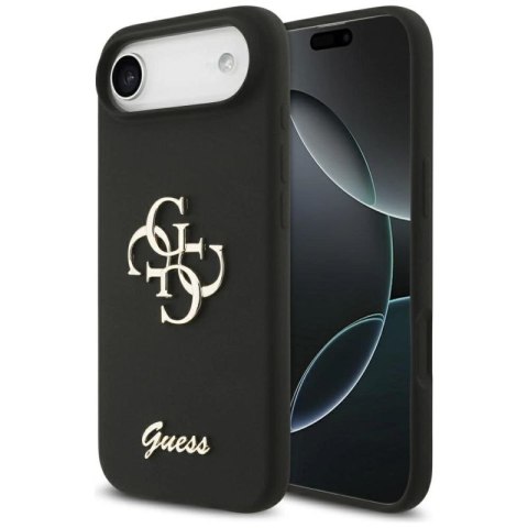 Etui Guess Silicone Big 4G Script na iPhone Air - czarne Guess