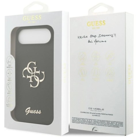 Etui Guess Silicone Big 4G Script na iPhone Air - czarne Guess