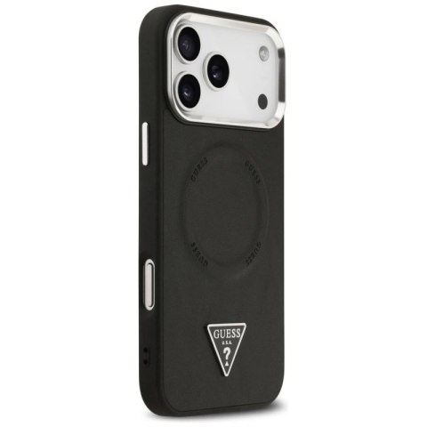 Etui Guess Triangle Logo MagSafe na iPhone 17 Pro Max - czarne Guess