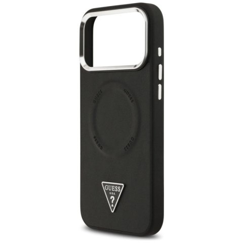 Etui Guess Triangle Logo MagSafe na iPhone 17 Pro Max - czarne Guess
