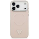 Etui Guess Triangle Logo MagSafe na iPhone 17 Pro Max - różowe Guess