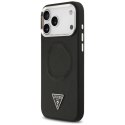 Etui Guess Triangle Logo MagSafe na iPhone 17 Pro - czarne Guess