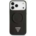 Etui Guess Triangle Logo MagSafe na iPhone 17 Pro - czarne Guess