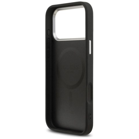 Etui Guess Triangle Logo MagSafe na iPhone 17 Pro - czarne Guess