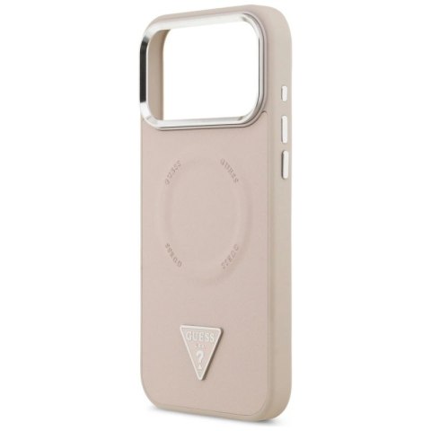 Etui Guess Triangle Logo MagSafe na iPhone 17 Pro - różowe Guess