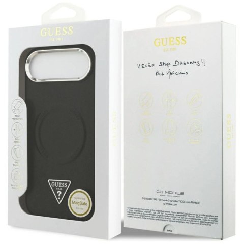 Etui Guess Triangle Logo MagSafe na iPhone Air - czarne Guess