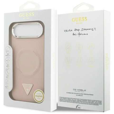 Etui Guess Triangle Logo MagSafe na iPhone Air - różowe Guess
