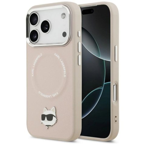 Etui Karl Lagerfeld Choupette Pin MagSafe do iPhone 17 Pro Max - różowe Karl Lagerfeld