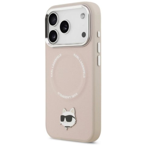 Etui Karl Lagerfeld Choupette Pin MagSafe do iPhone 17 Pro Max - różowe Karl Lagerfeld
