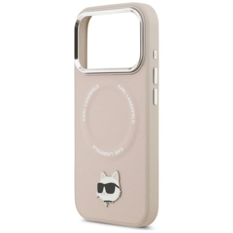 Etui Karl Lagerfeld Choupette Pin MagSafe do iPhone 17 Pro Max - różowe Karl Lagerfeld