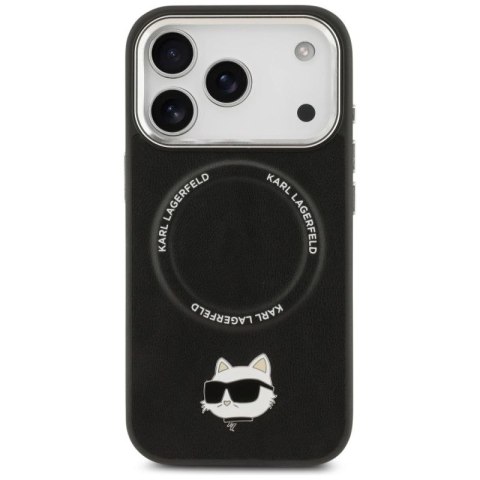 Etui Karl Lagerfeld Choupette Pin MagSafe do iPhone 17 Pro - czarne Karl Lagerfeld
