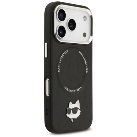 Etui Karl Lagerfeld Choupette Pin MagSafe do iPhone 17 Pro - czarne Karl Lagerfeld