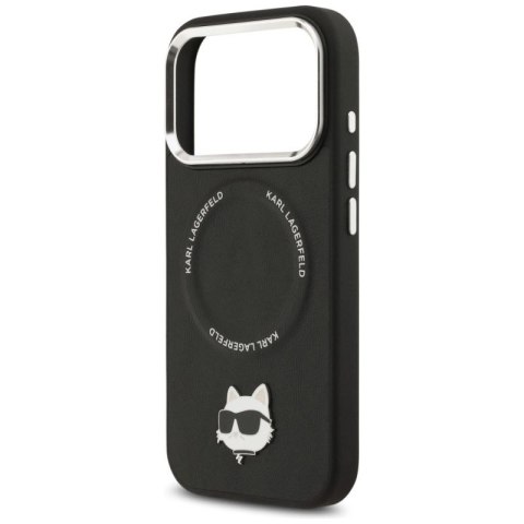 Etui Karl Lagerfeld Choupette Pin MagSafe do iPhone 17 Pro - czarne Karl Lagerfeld
