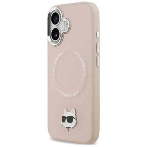 Etui Karl Lagerfeld Choupette Pin MagSafe do iPhone 17 - różowe Karl Lagerfeld