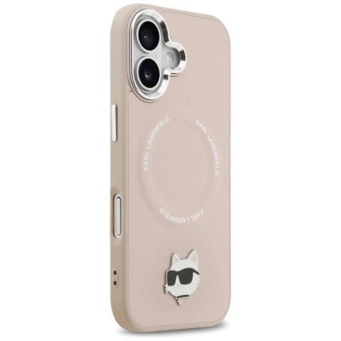Etui Karl Lagerfeld Choupette Pin MagSafe do iPhone 17 - różowe Karl Lagerfeld