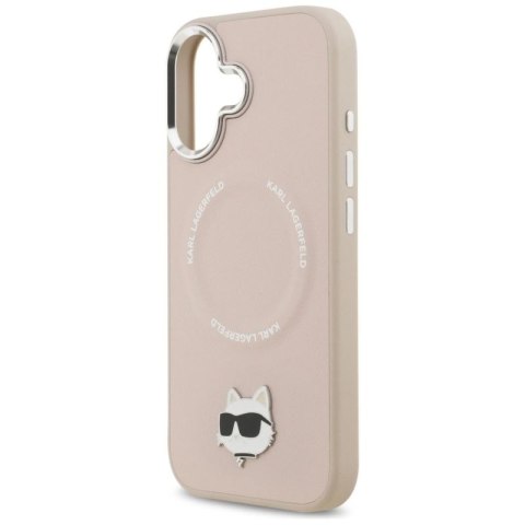Etui Karl Lagerfeld Choupette Pin MagSafe do iPhone 17 - różowe Karl Lagerfeld